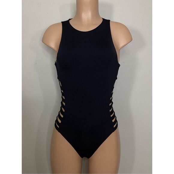 New. Seafolly black strappy swimsuit. US Size 8. Retails $149 - Picture 4 of 12